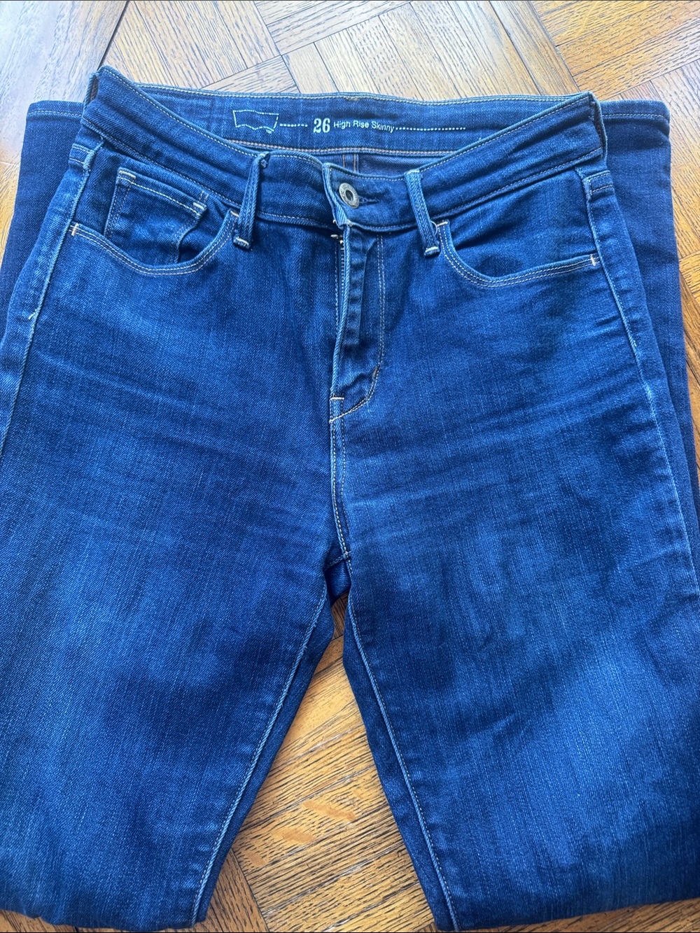 Levi's High-Rise Skinny Jeans in Dark Blue